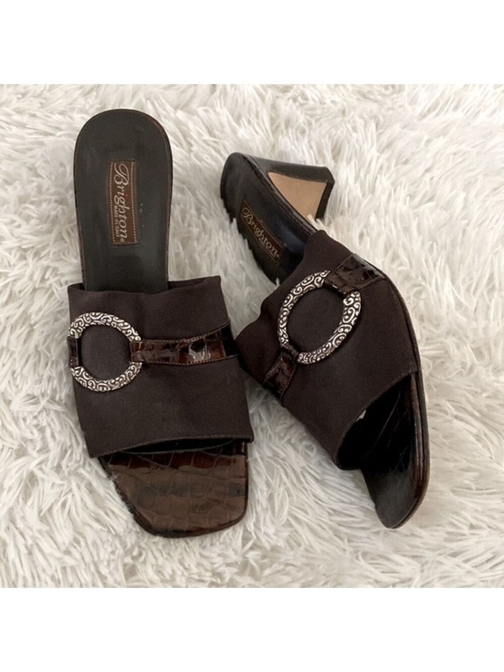Brighton Y2K crocodile slip on heels - Picture 2 of 7
